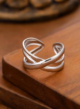 ins风钛钢镀金不规则女戒