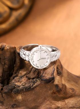 轻奢小金手表戒指情侣食指戒