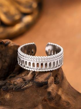 欧美不锈钢拉链戒指女嘻哈风