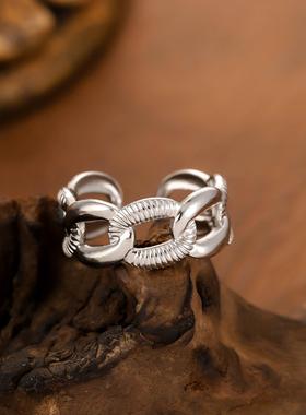 欧美风不锈钢镂空戒指女