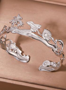 轻奢夏威夷风不锈钢手镯女