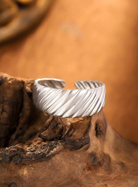 欧美风不锈钢开口简约戒指