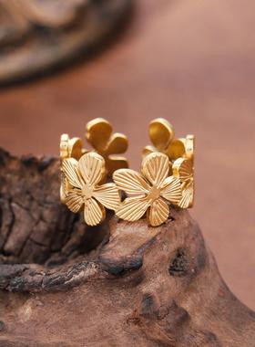 亚马逊爆款镶嵌纯银粉色爱心戒指