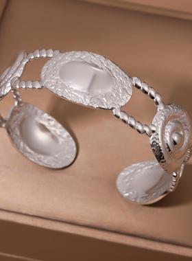 艾芙乐纯银S925镂空心形手链镀