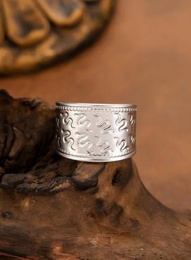 简约几何开口可调镀金戒指