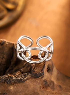 不掉色不锈钢小众设计感戒指