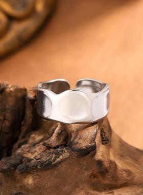 欧美不锈钢不规则设计感戒指