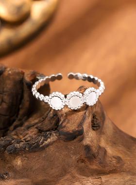 艾芙乐跨境爆款渐变羽毛开口戒指