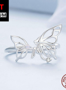 艾芙乐原创纯银饰品s925镂空蝴蝶