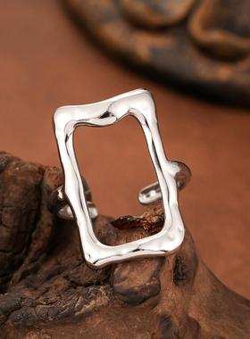 欧美复古镂空开口戒指女