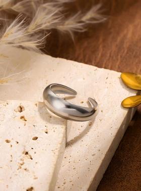 钛钢复古设计感戒指男女款