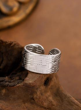 ins风镀金开口钛钢女戒