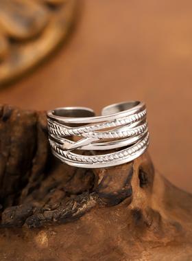 ins风不锈钢镀金开口戒指