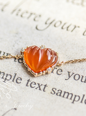 手链925银复古玛瑙爱心