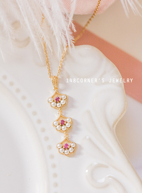 芭蕾舞日系花瓣银镀金吊坠定制