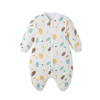 康乐宝贝宝宝恒温睡袋冬夹棉婴儿分腿防踢被神器纯棉儿童拉链加厚