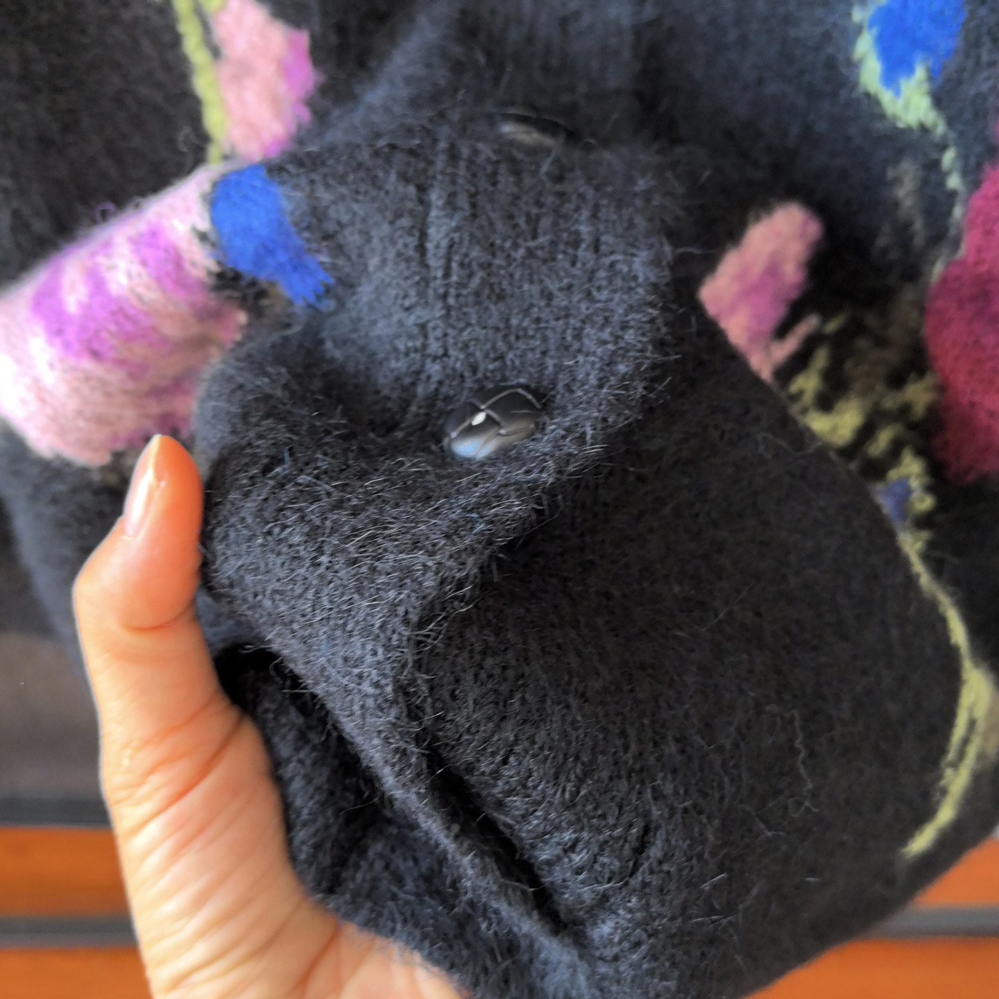 复古时髦重工花朵提花宽松廓形羊毛混纺V领针织开衫毛衣外套女冬,淘宝优惠券,粉丝福利购,淘宝优惠卷