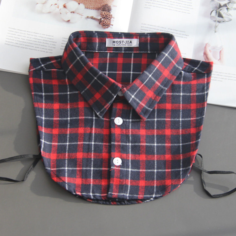 磨毛棉复古格子假领衬衣领衬衫领毛衣内搭保暖领节约领女假领子男,淘宝优惠券,粉丝福利购,淘宝优惠卷