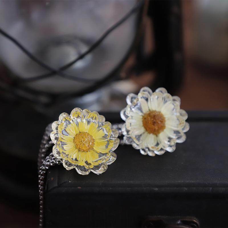 韩版小众原创设计手工制作干花雏菊波洛领带女生百搭气质BOLO TIE,淘宝优惠券,粉丝福利购,淘宝优惠卷