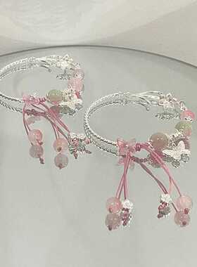 女性合金未镶嵌中式桃花手链