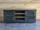 European retro style distressed iron floor-standing decorative cabinet