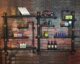American style wrought iron partition wall retro water pipe display rack