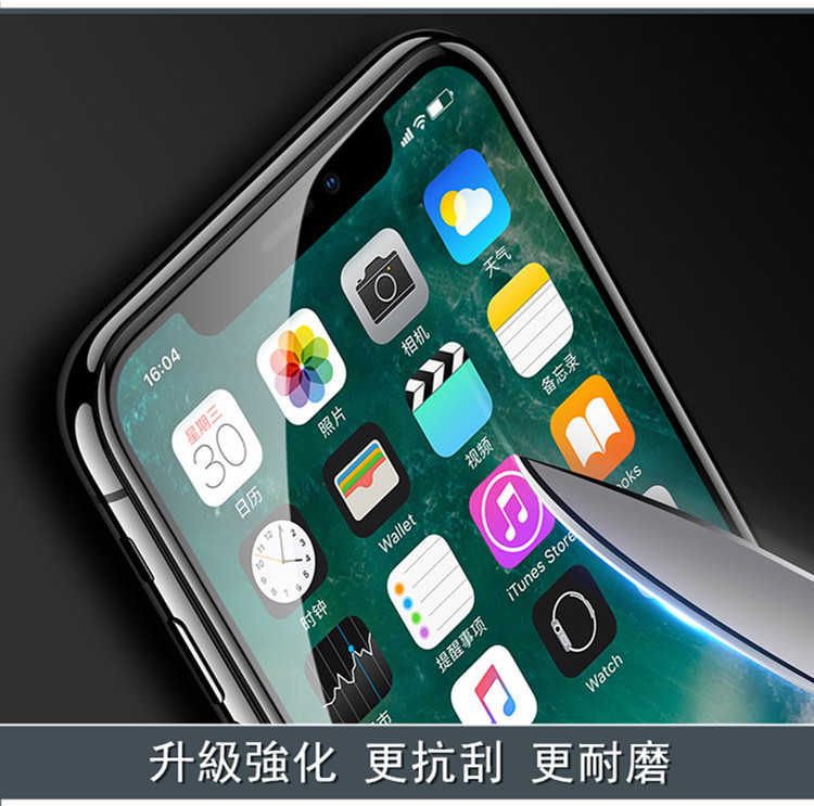 适用苹果iPhoneXS钢化膜XR防指纹11全高清Max手机膜ip12满屏Pro防爆保护膜Max防指纹-图1