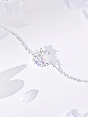 LISM森系梦幻樱花s925纯银女手链闺蜜简约轻奢小众生日礼物送女友