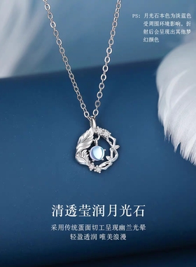 蓝桉与鸟S999纯银项链女轻奢小众简约高级爆款锁骨链颈链生日礼物