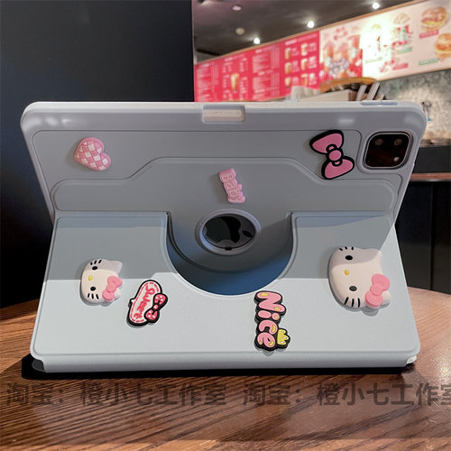 2025新款ipad11代保护套带笔槽air7保护壳360旋转Pro11英寸适用mini7苹果8平板ipad9/10亚克力2021防弯10.2寸 - 图2