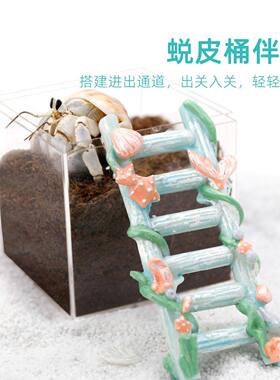 蓝色海洋风梯做旧树脂造