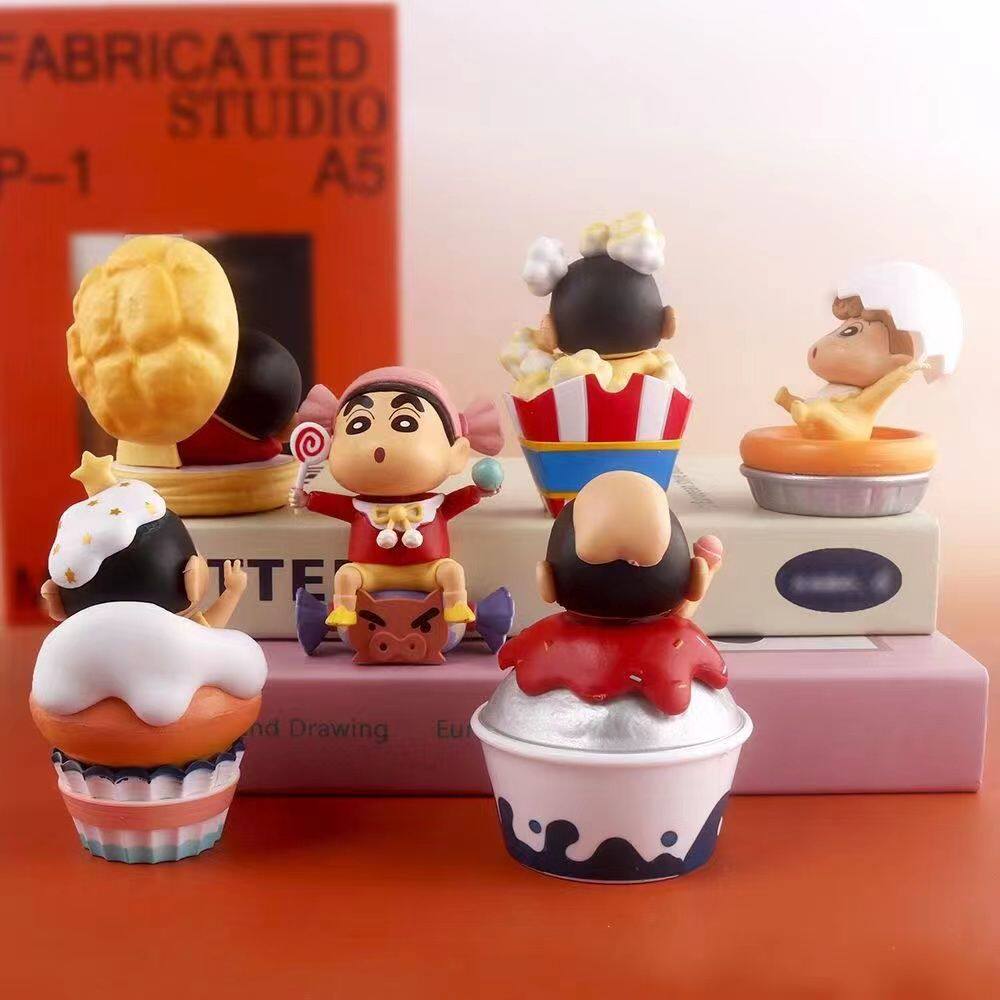 蜡笔小新盲盒点心时间系列公仔手办玩偶蛋糕装饰桌面摆件礼物,淘宝优惠券,粉丝福利购,淘宝优惠卷