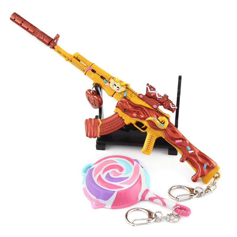 和平精英皮肤甜心宝贝akm炫紫旋律五爪金龙m416玩具仿真金属模型