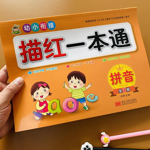 加厚94页 学前拼音描红本幼升小一本通汉语拼音字母描红书学前班学拼音教材幼小衔接小学入学早准备 拼音拼读教材练习题册 - 图0