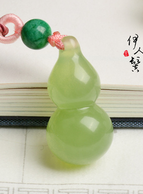 吊坠福禄双全女款毛衣链天然岫玉