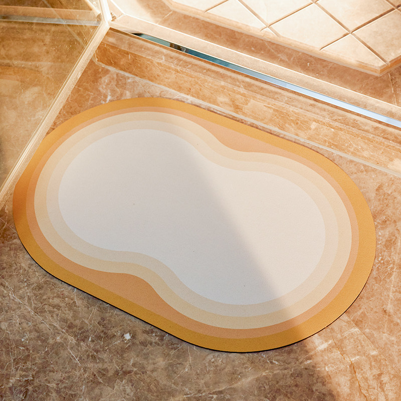 【卫浴】认真卫生间浴室洗漱台地垫 软硅藻泥吸水垫速干防滑脚垫