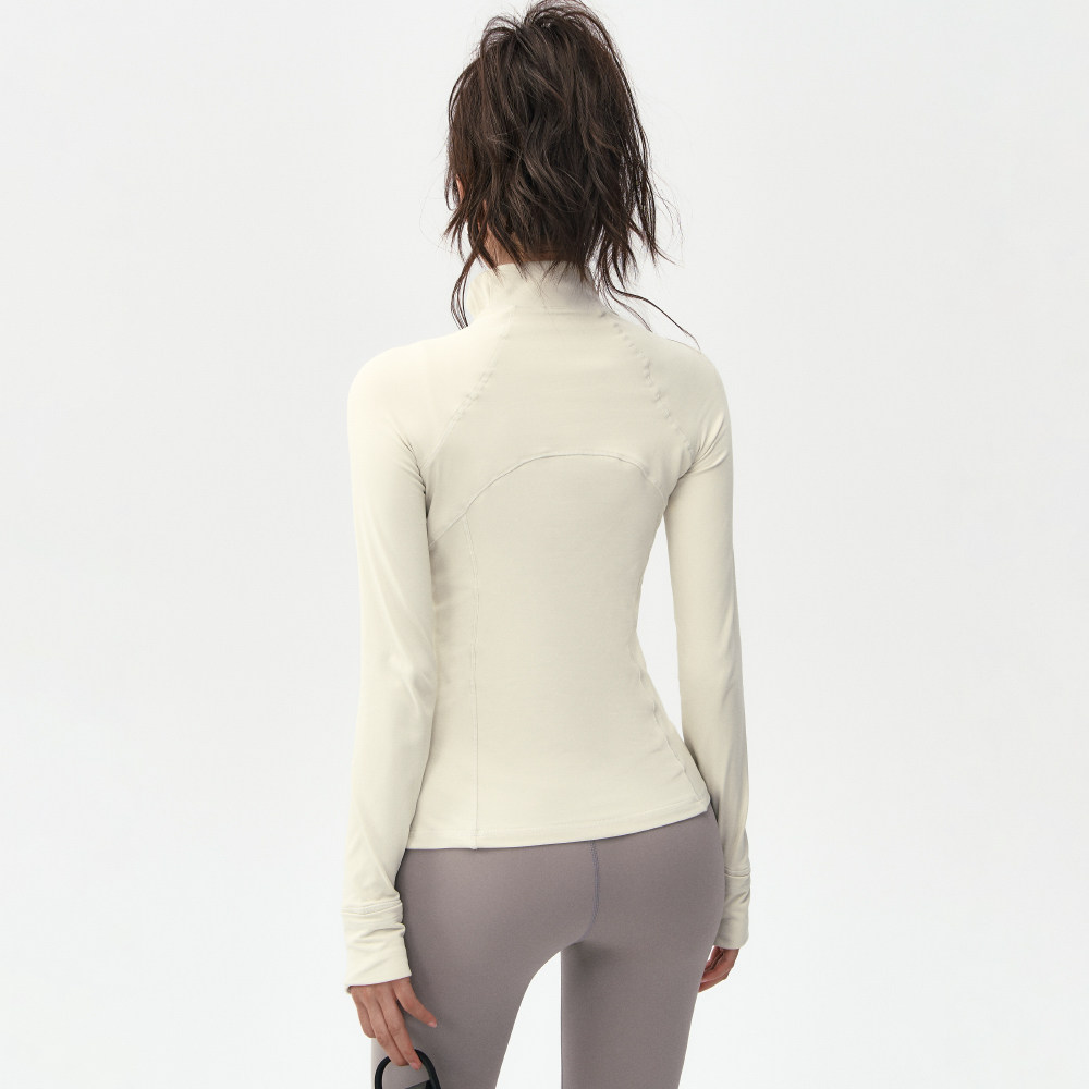 立领拉链健身服上衣女秋冬新款修身跑步瑜伽训练套装运动T恤长袖,淘宝优惠券,粉丝福利购,淘宝优惠卷