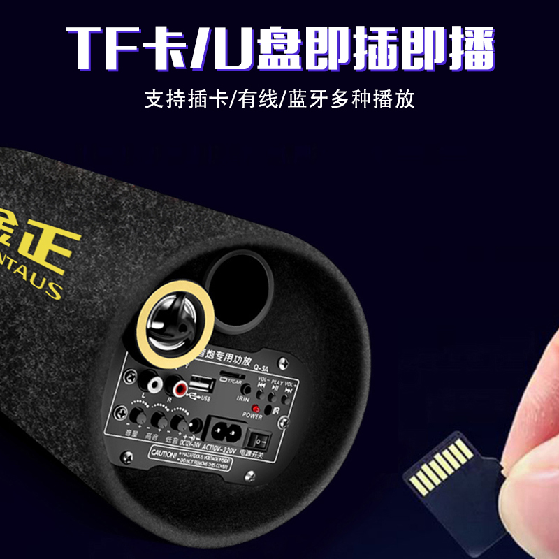 金正诺盛佳专卖店车载低音炮12V24V双喇叭重低音大音量环绕立体声户外家用大功率音箱汽车改装专用语音播报器商用收款蓝牙音响3
