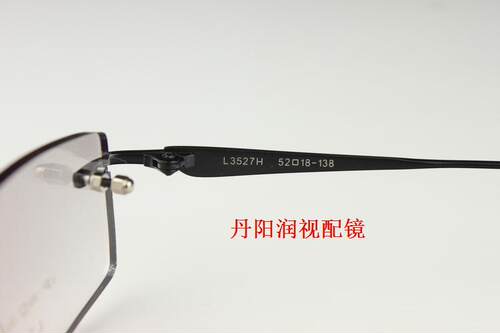 正品 理查德眼镜架 男士无框超轻 纯钛近视眼镜 框 架L3527H切边 - 图0