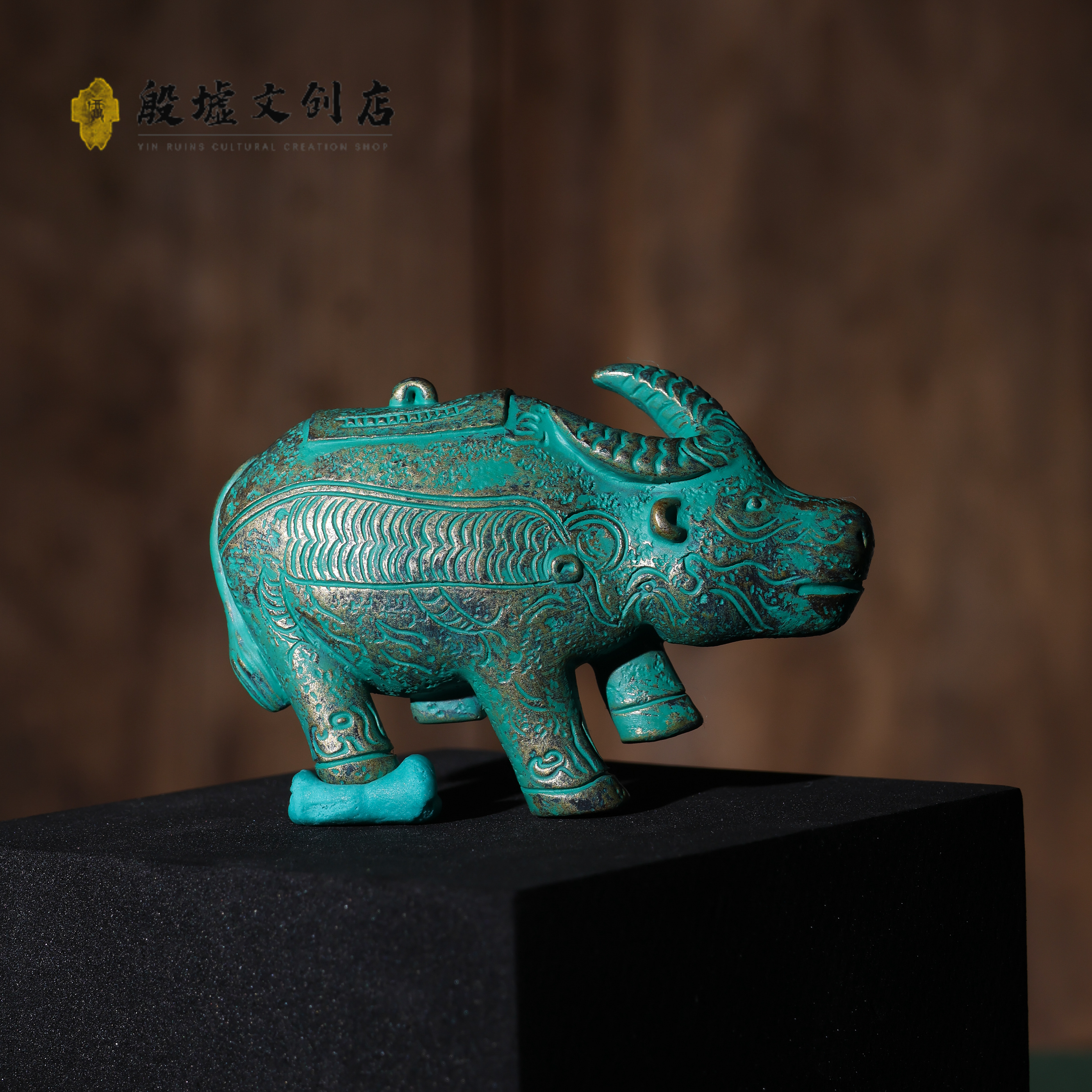 殷墟博物馆镇馆之宝半立体亚长牛尊文创冰箱贴安阳伴手礼树脂