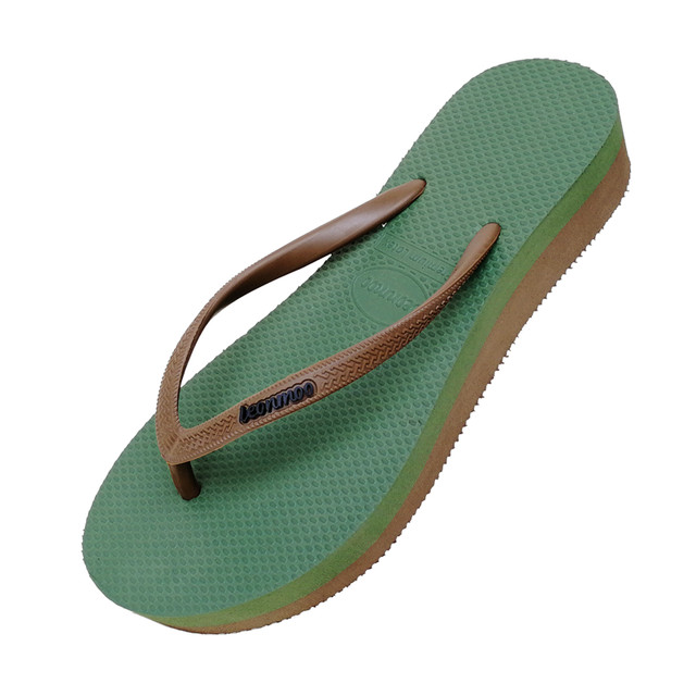 Thailand imports LEONMOO thick soft sole heighten flip-flops for women's casual outer wear non-slip waterproof beach sandals