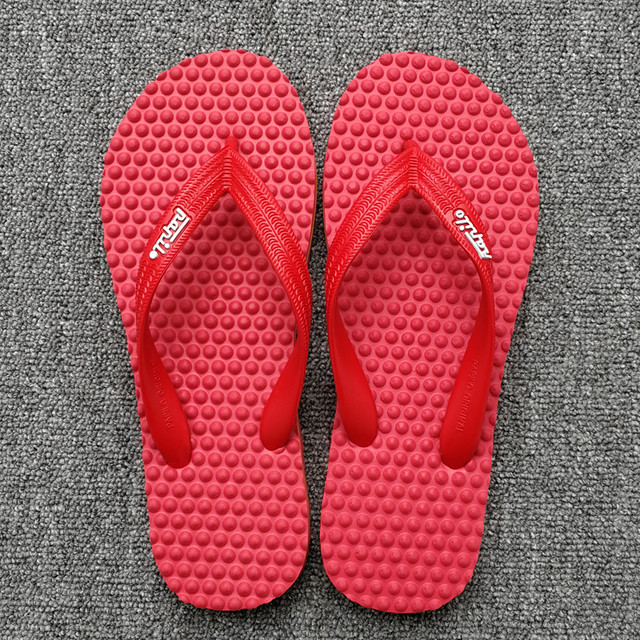 Papilo natural rubber massage soft-soled flip-flops imported from Thailand for men's outer wear non-slip waterproof beach sandals