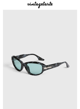 蓝色猫眼型防辐射太阳眼镜