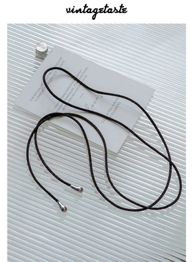 黑色绑带ins风系带锁骨链