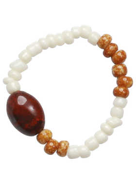 VINTAGETASTE 时髦韩系清新风格小众设计感ins风手工串珠弹力戒指