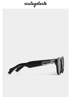 VNTG墨镜黑银色镂空镜腿小众设计感ins风显脸小防紫外线太阳眼镜