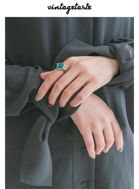 复古ins风日系黄铜戒指