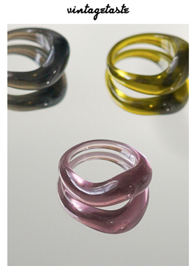 戒指原创树脂小众日系女