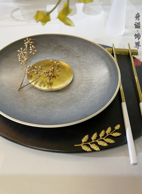 中式风组合设计师灰色套餐摆件