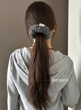 一颗贝果~刺绣嘟嘟枕头发圈女